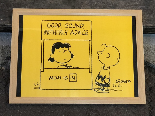 1974年 スヌーピー ルーシー チャーリーブラウン ヴィンテージ アートフレーム ポスター Usa Snoopy ピーナッツ Peanuts