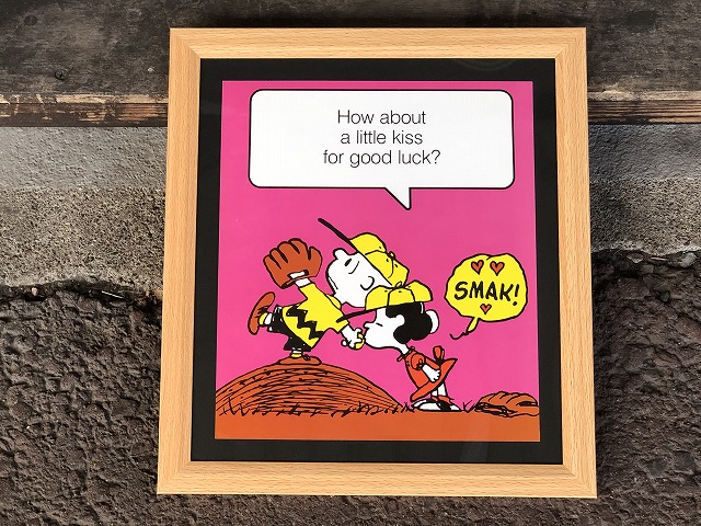 1981年 スヌーピー チャーリーブラウン ルーシー ヴィンテージ アートフレーム ポスター Usa Snoopy ピーナッツ Peanuts