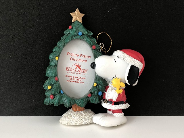 Kurt S Adler スヌーピー サンタ オーナメント フォトフレーム 壁掛け飾り Peanuts オールド Usa ヴィンテージ クリスマス