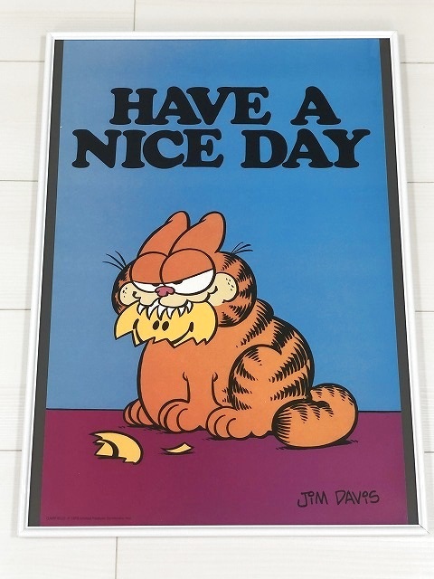ガーフィールド Garfield スマイル SMILE [HAVE A NICE DAY] ヴィンテージ ポスター poster USA