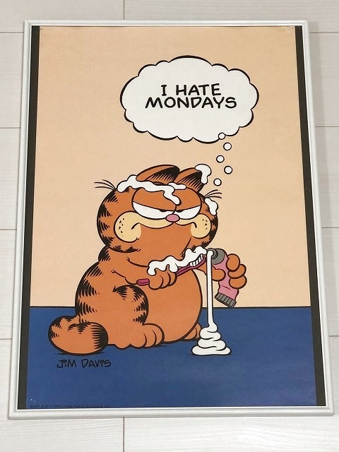 ガーフィールド Garfield [I HATE MONDAYS] ヴィンテージ ポスター