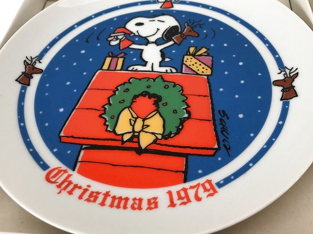 箱付き!! ヴィンテージ スヌーピー 1979年 Schmid メモリアルプレート vintage snoopy MADE IN JAPAN