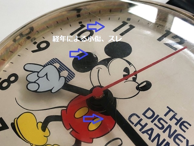 レア!! ミッキーマウス ウォールクロック 壁掛け時計 腕時計型 ヴィンテージ アンティーク ディズニー DISNEY USA