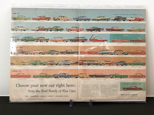 FORD フォード ビンテージ LIFE誌 1957年 ビンテージ広告 切り取り