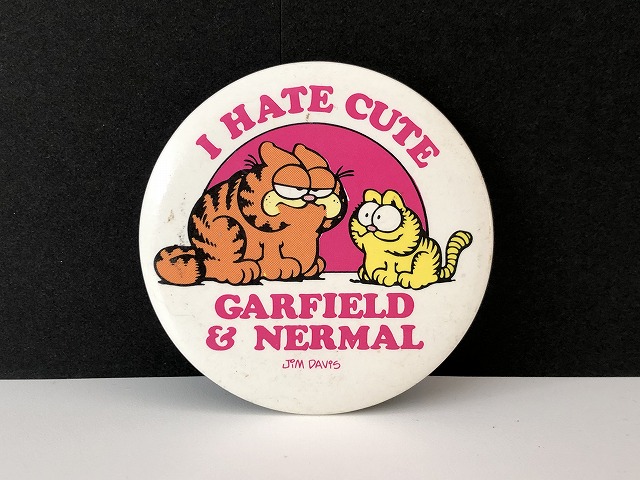 USA ビンテージ ガーフィールド ナーマル 缶バッジ 缶バッチ Garfield