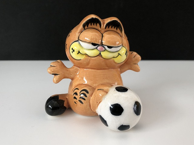 USA ヴィンテージ ENESCO ガーフィールド 置物 Garfield 1980s サッカー