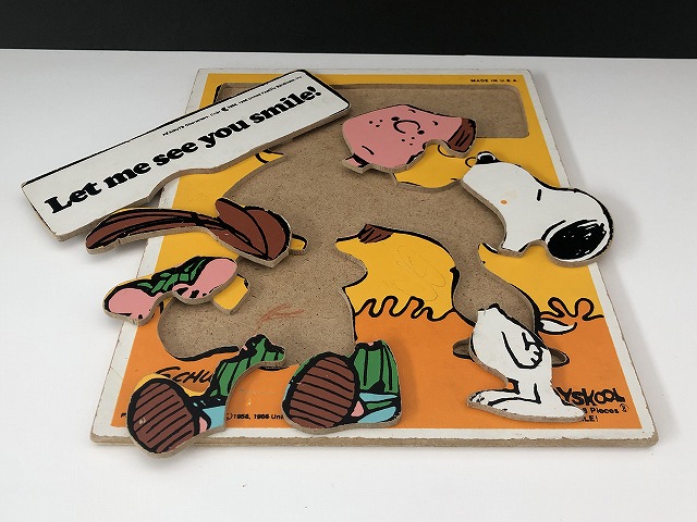 1970's スヌーピー ペパーミントパティ PLAYSKOOL ウッドパズル 